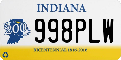 IN license plate 998PLW