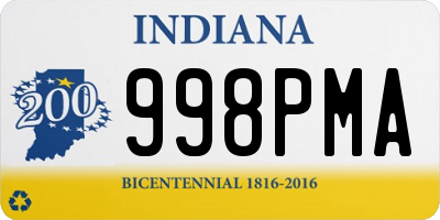 IN license plate 998PMA