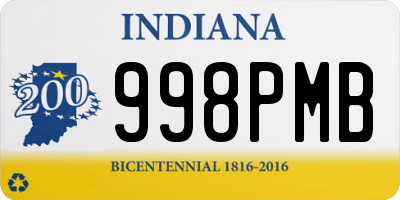 IN license plate 998PMB