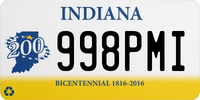 IN license plate 998PMI