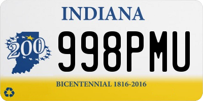 IN license plate 998PMU