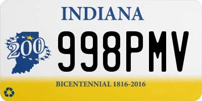 IN license plate 998PMV