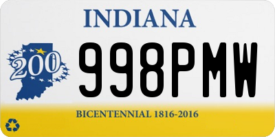 IN license plate 998PMW