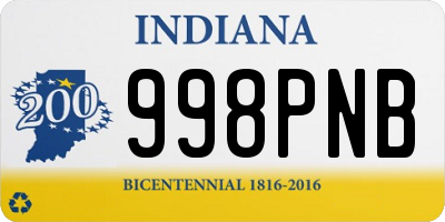 IN license plate 998PNB