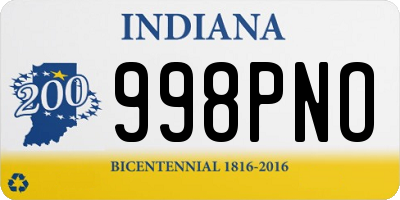 IN license plate 998PNO