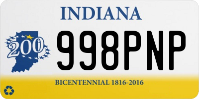 IN license plate 998PNP