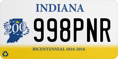 IN license plate 998PNR