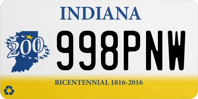 IN license plate 998PNW