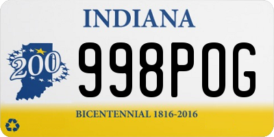 IN license plate 998POG