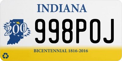 IN license plate 998POJ