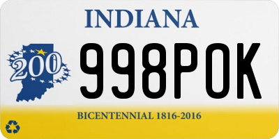 IN license plate 998POK