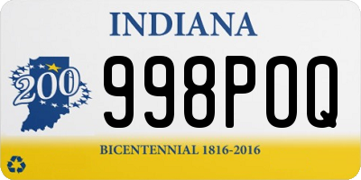 IN license plate 998POQ