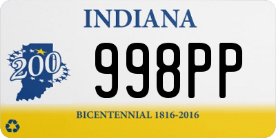 IN license plate 998PP