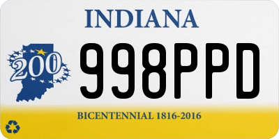 IN license plate 998PPD