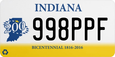 IN license plate 998PPF