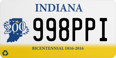 IN license plate 998PPI
