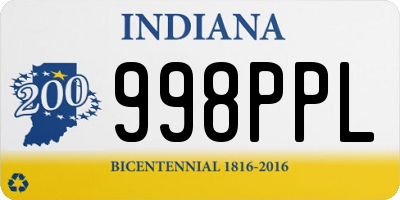 IN license plate 998PPL