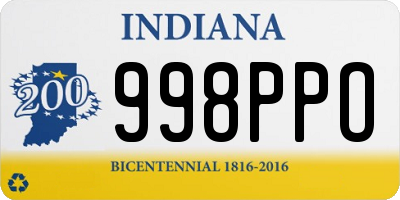 IN license plate 998PPO