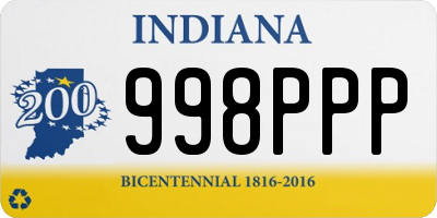 IN license plate 998PPP