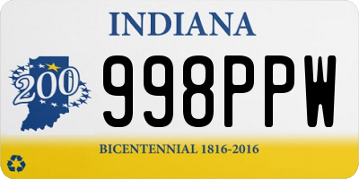 IN license plate 998PPW