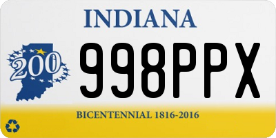 IN license plate 998PPX