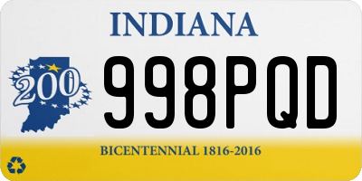 IN license plate 998PQD