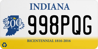 IN license plate 998PQG