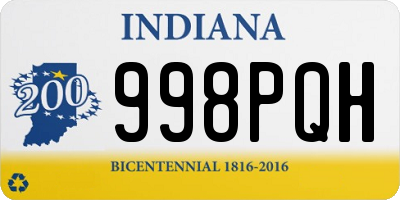 IN license plate 998PQH