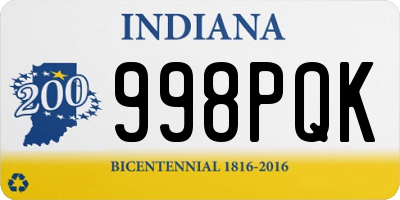 IN license plate 998PQK