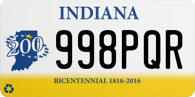 IN license plate 998PQR