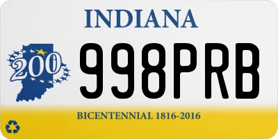 IN license plate 998PRB