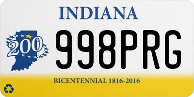 IN license plate 998PRG