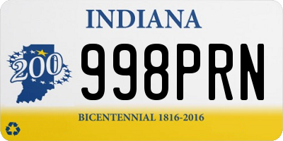 IN license plate 998PRN