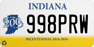 IN license plate 998PRW