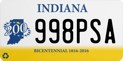 IN license plate 998PSA