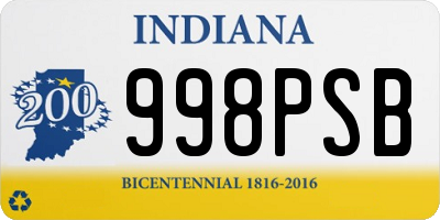 IN license plate 998PSB