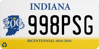 IN license plate 998PSG