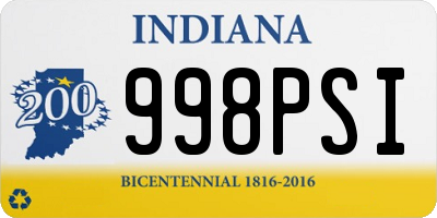 IN license plate 998PSI