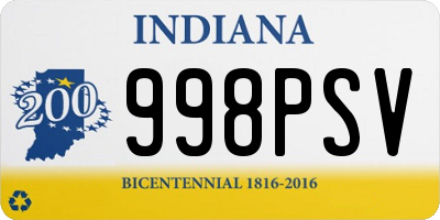 IN license plate 998PSV