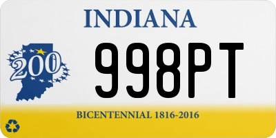 IN license plate 998PT