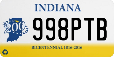 IN license plate 998PTB