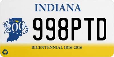 IN license plate 998PTD