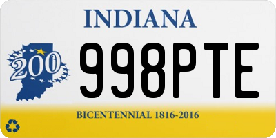 IN license plate 998PTE