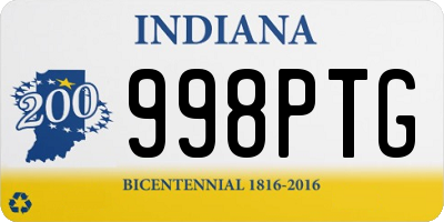 IN license plate 998PTG