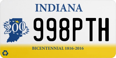 IN license plate 998PTH