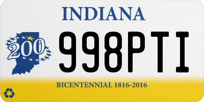 IN license plate 998PTI