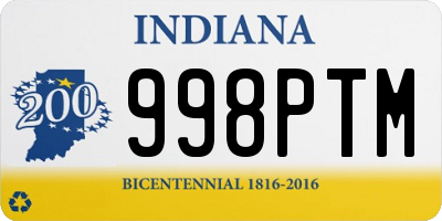 IN license plate 998PTM