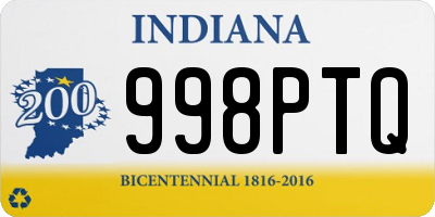 IN license plate 998PTQ