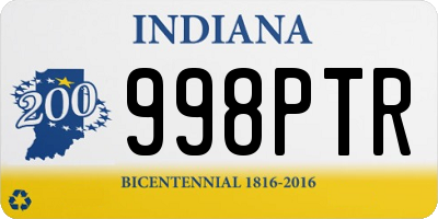 IN license plate 998PTR