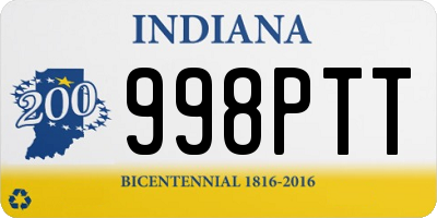 IN license plate 998PTT